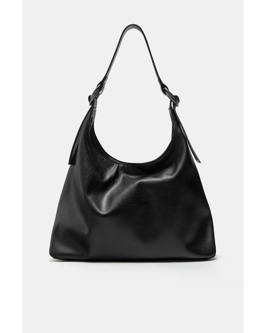 Pull&Bear Black Ring Tote Bag
