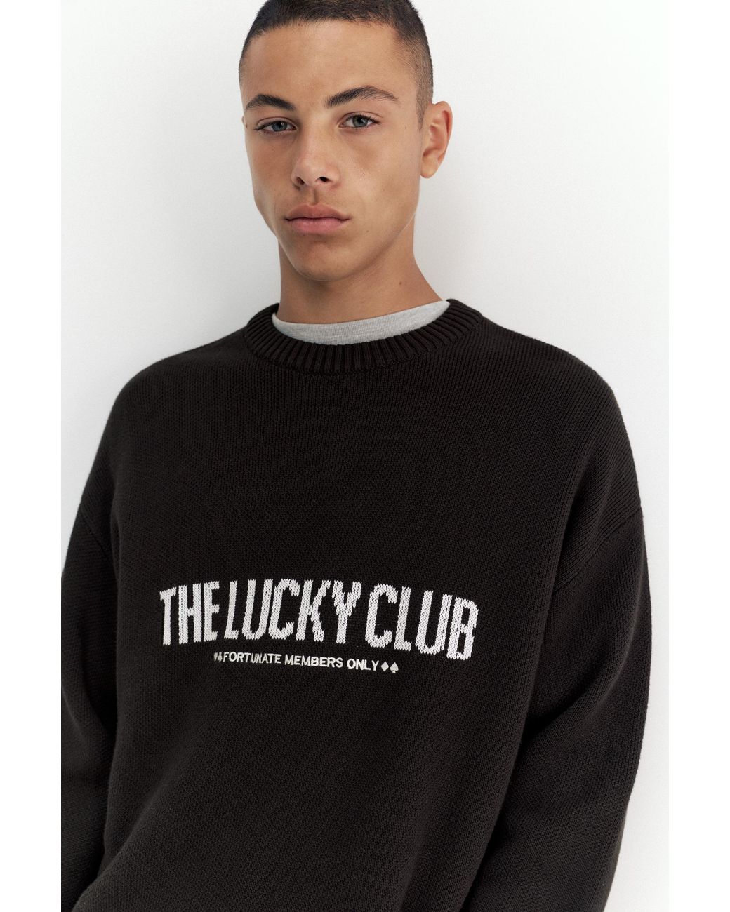Pull&Bear Stwd-Grafikpullover in Blue für Herren