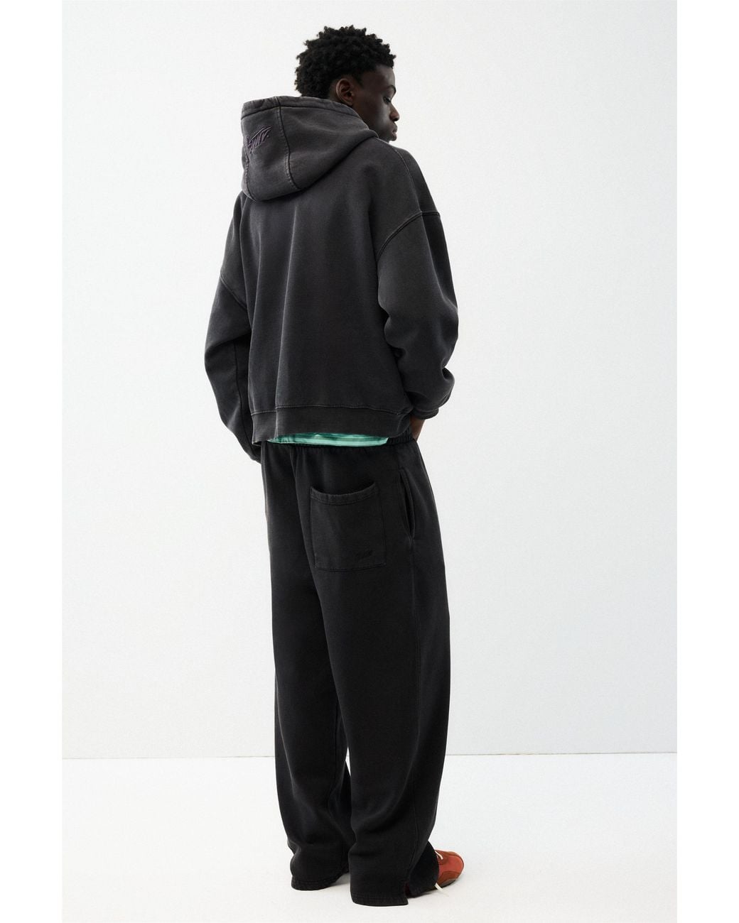 Pull&Bear Black Stwd Jogger Trousers for men