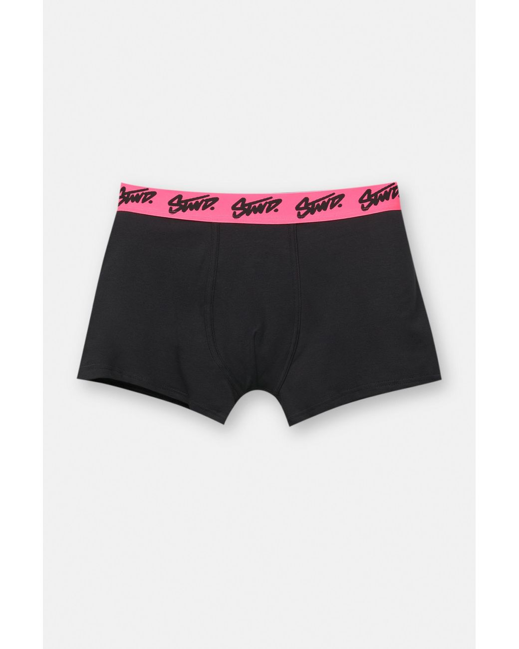 Pull&Bear Black Pack Of 3 Boxers With Stwd Logo for men