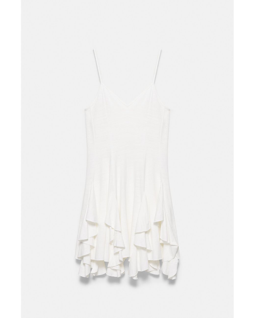 Pull&Bear White Strappy Flared Mini Dress