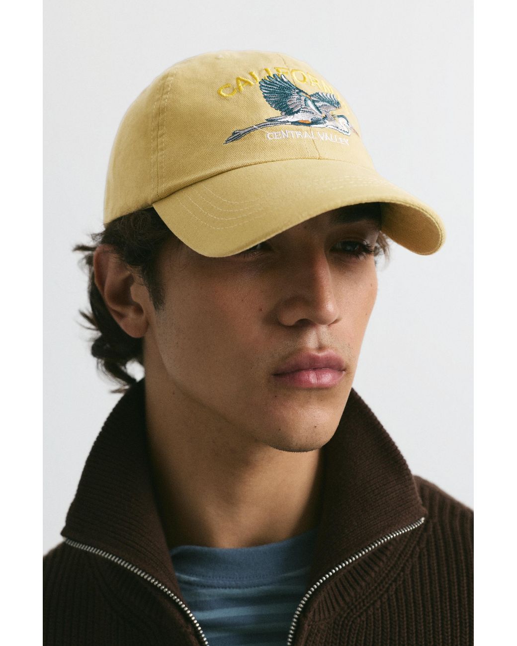 Casquette Brodée California Pull&Bear pour homme en coloris Yellow