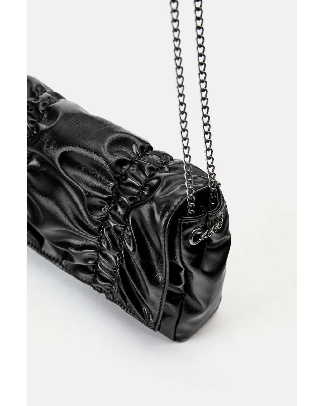 Pull&Bear Black Gathered Bag