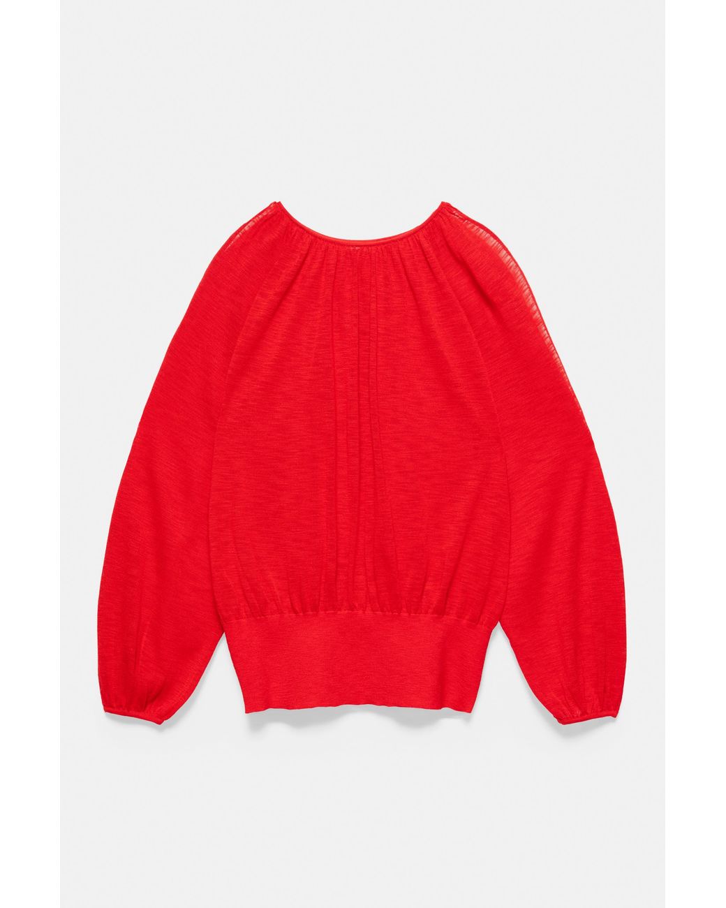 Pull&Bear Red Fine Knit Cut-Out Top