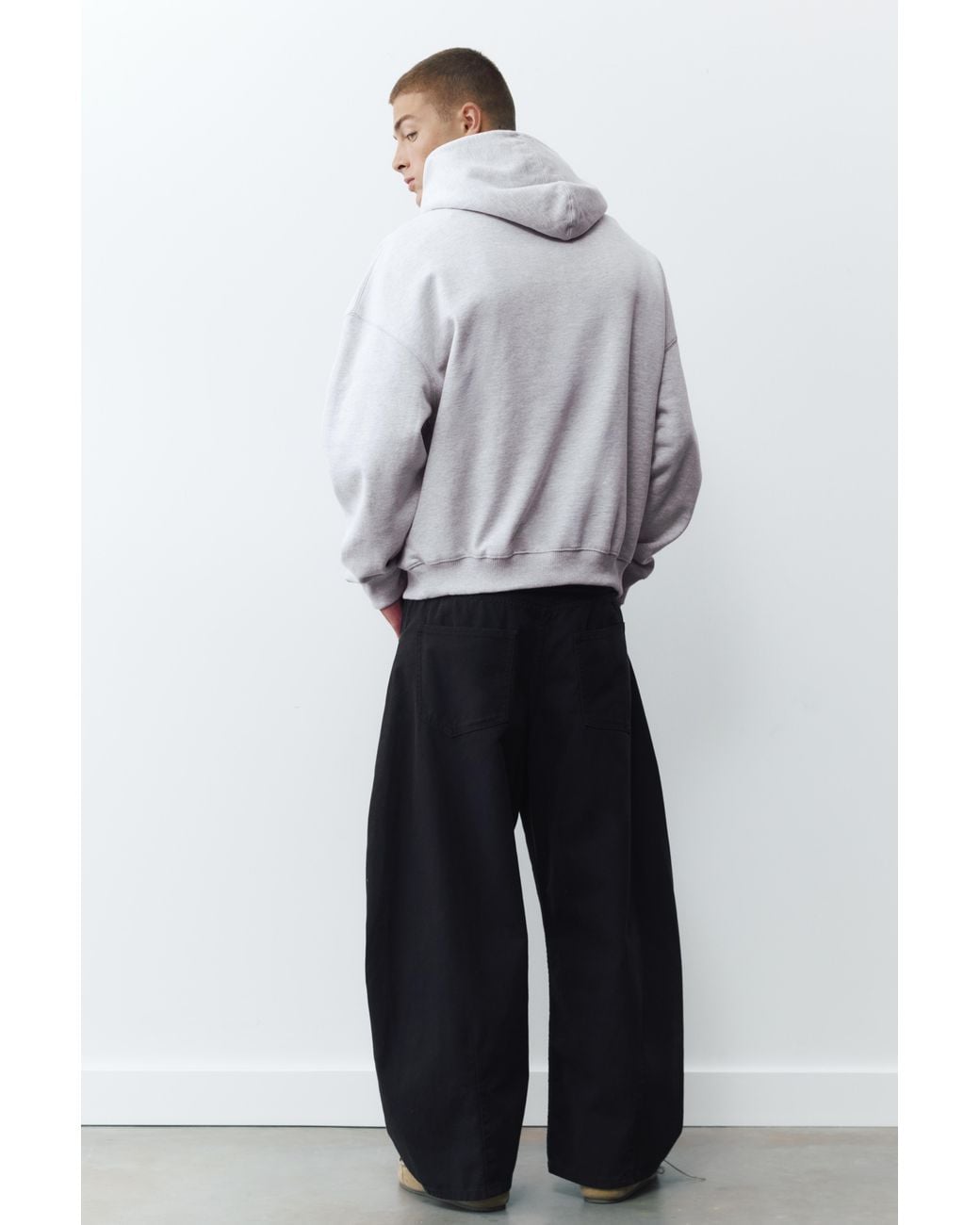 Pull&Bear Boxy Fit Hoodie in het White voor heren