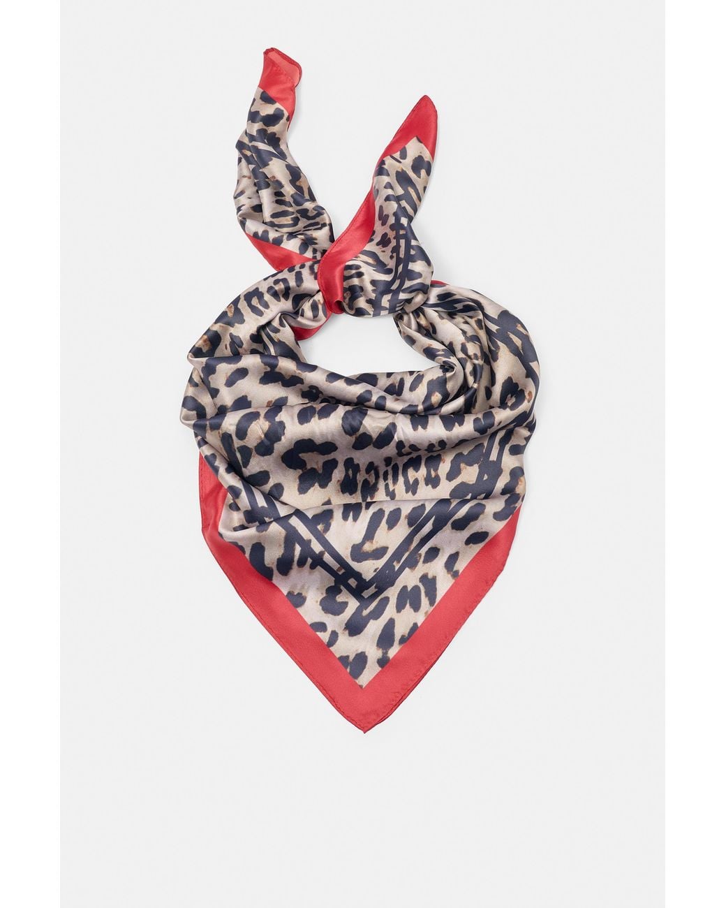 Pull&Bear Red Bandana Leopard Print