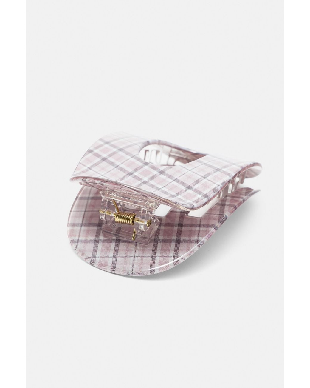 Pull&Bear White Oval Checked Hair Clip