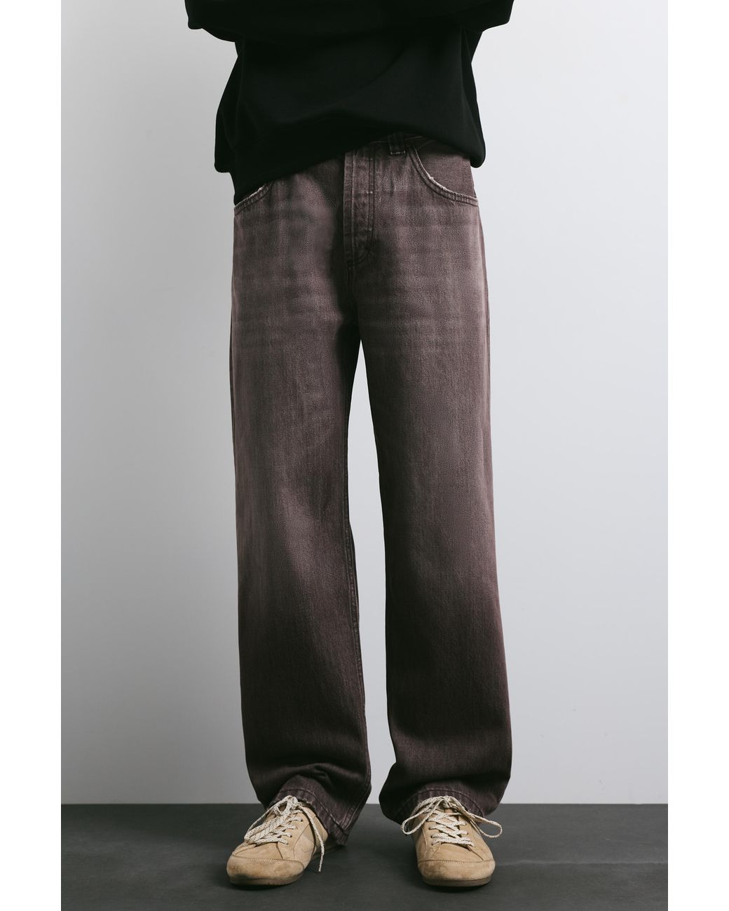 Pull&Bear Regular-Straight-Jeans in Black für Herren