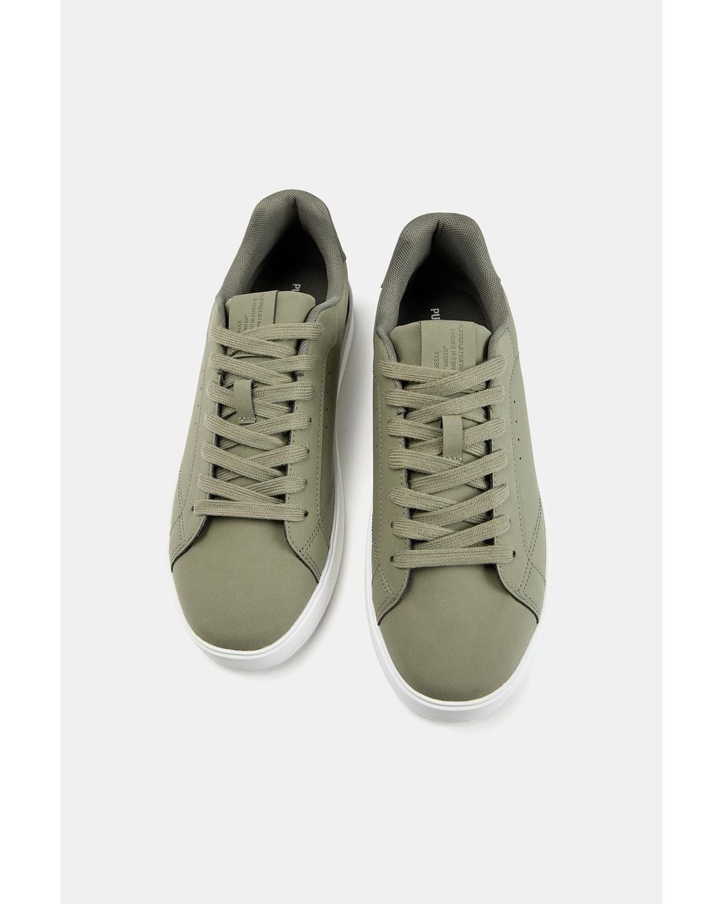 Pull&Bear Blue Basic Trainers With Detail for men