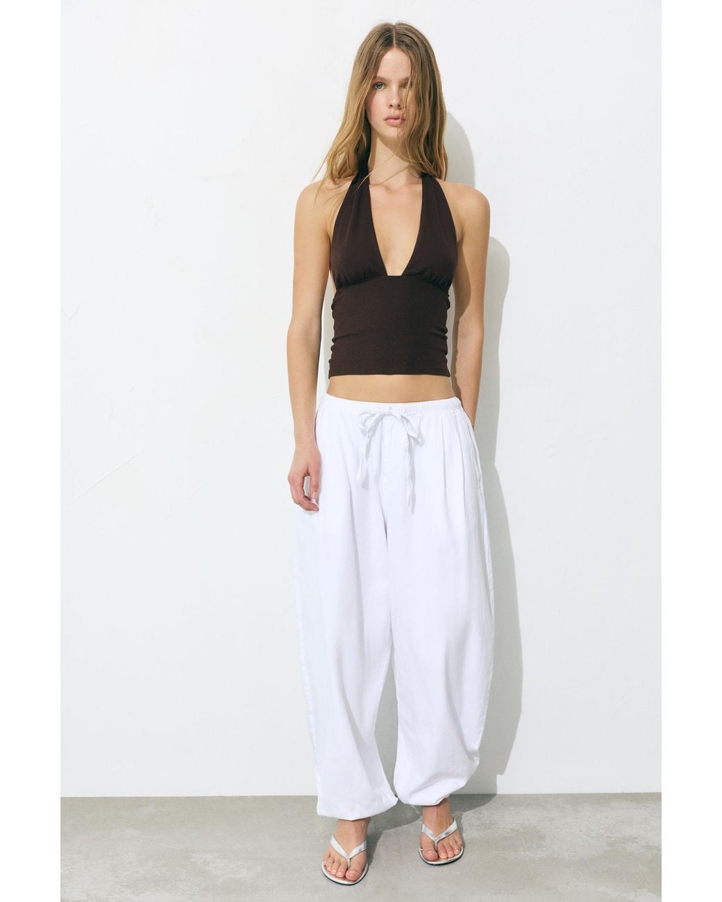 Pull&Bear Brown Halter Top