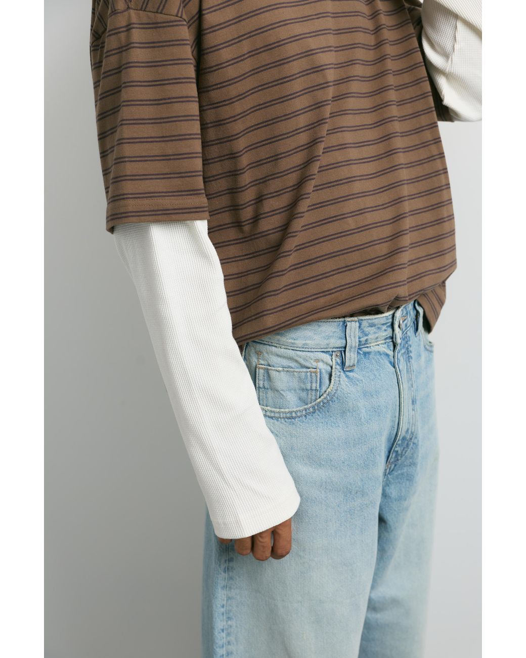 Pull&Bear Blue Balloon-Fit Baggy Jeans for men