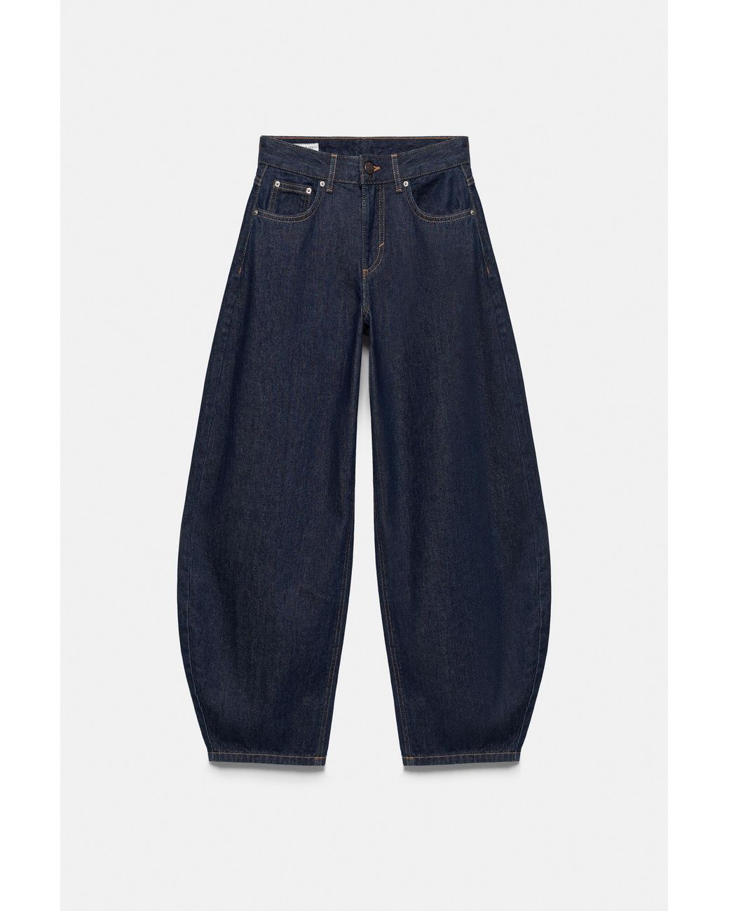 Pull&Bear Blue Low-Rise Barrel Jeans