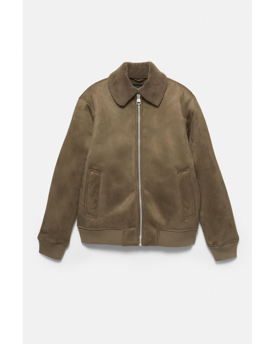 Pull&Bear Brown Combined Double-Faced Jacket for men