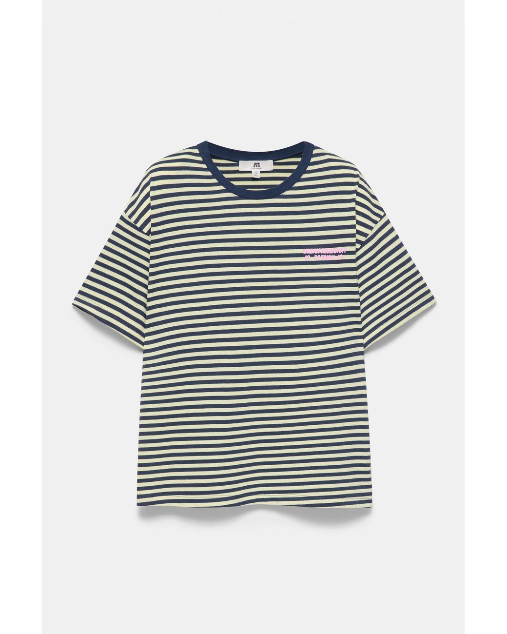 Pull&Bear Multicolor Striped T-Shirt With Text