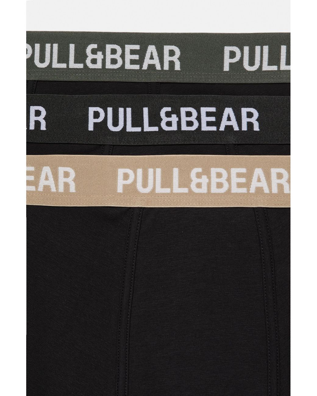 Pull&Bear 3-Pack Boxershorts in het Black voor heren