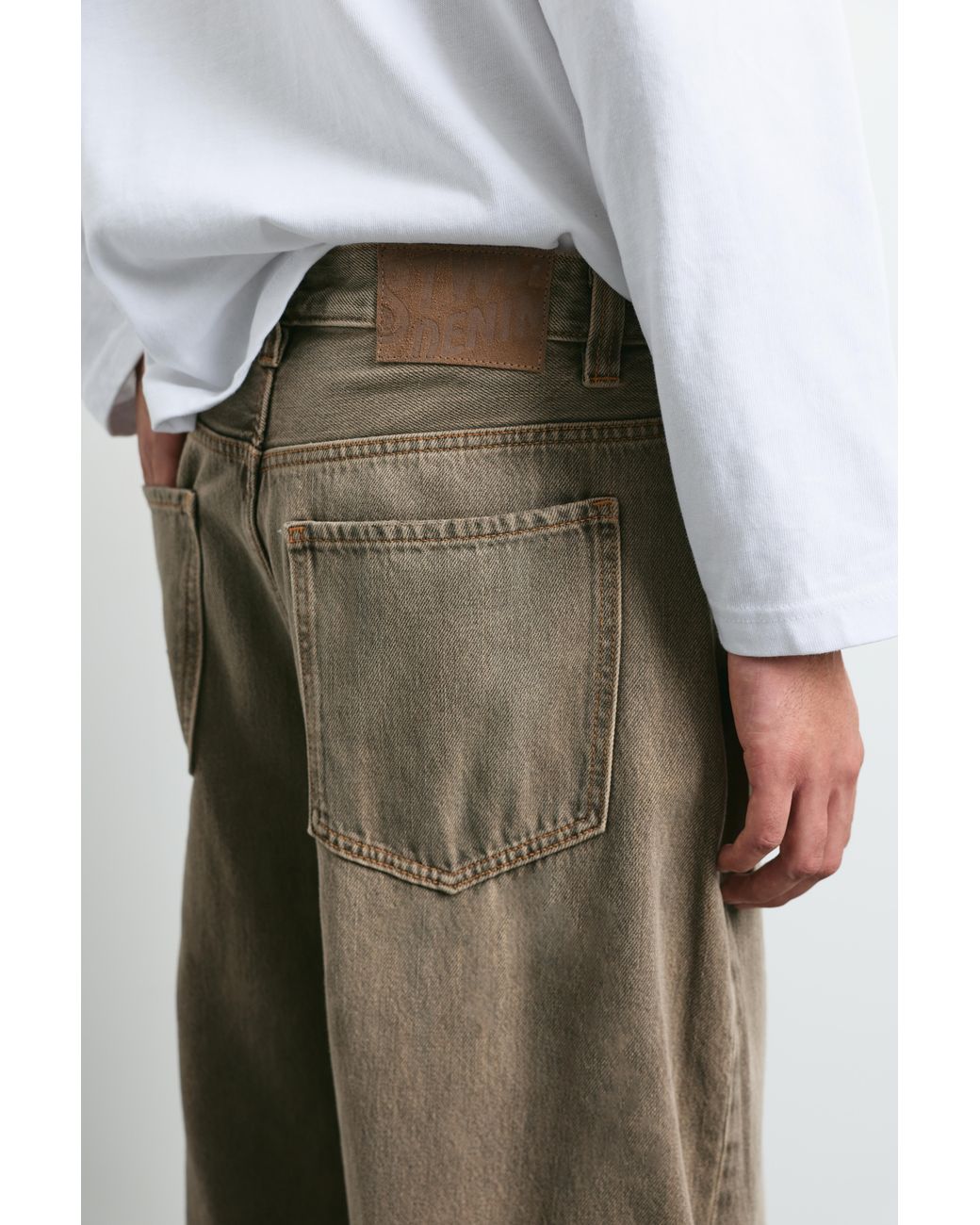 Pull&Bear White Baggy Balloon Jeans for men