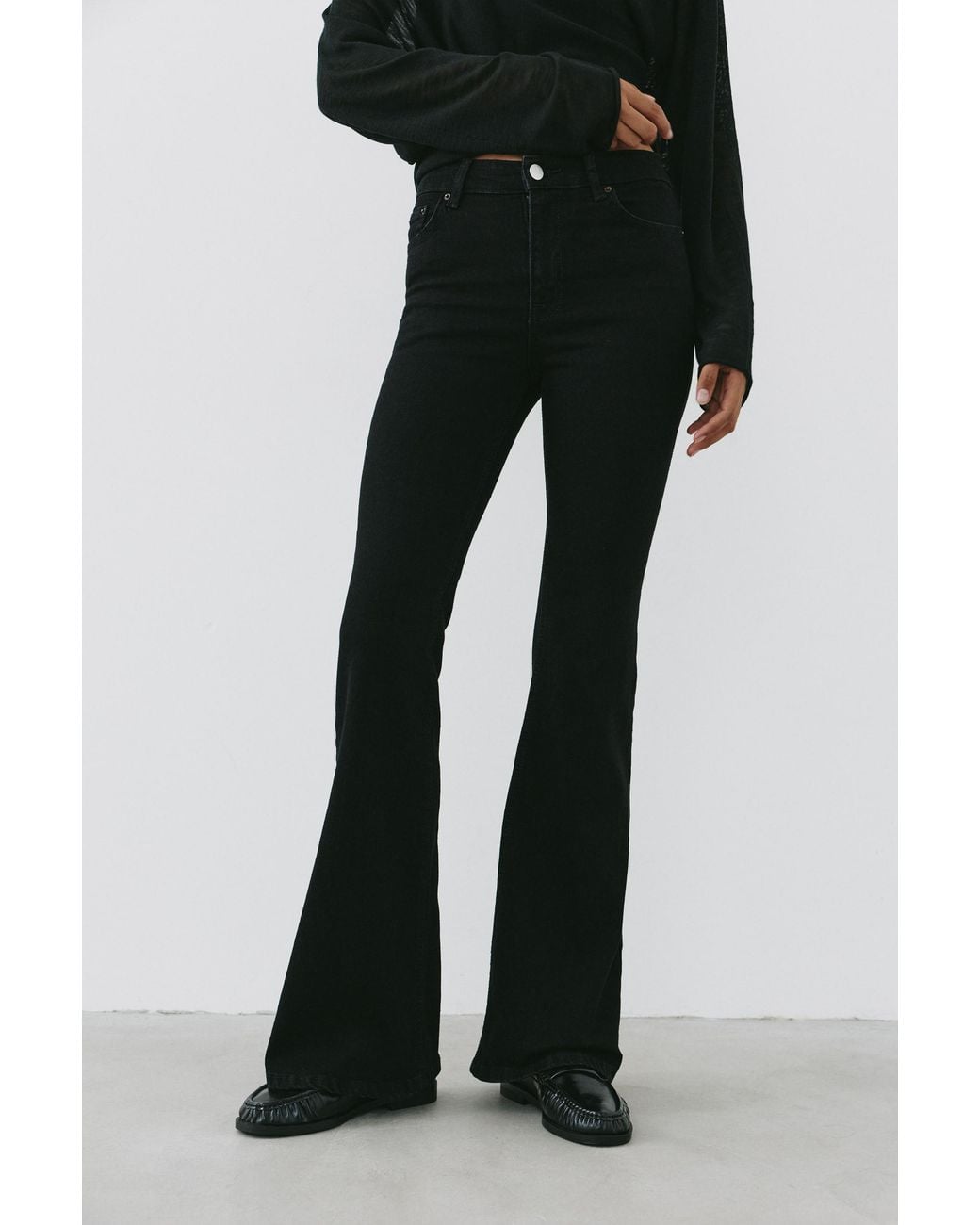 Pull&Bear Black Skinny Flare Jeans