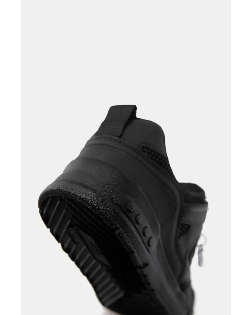 Pull&Bear Black Stwd Embellished Skate Trainers for men