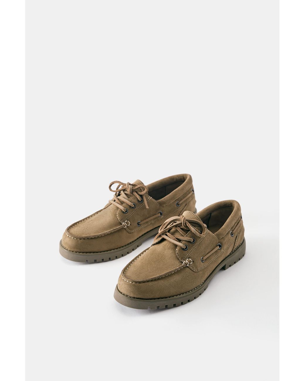 Pull&Bear Gray Boat Shoes for men