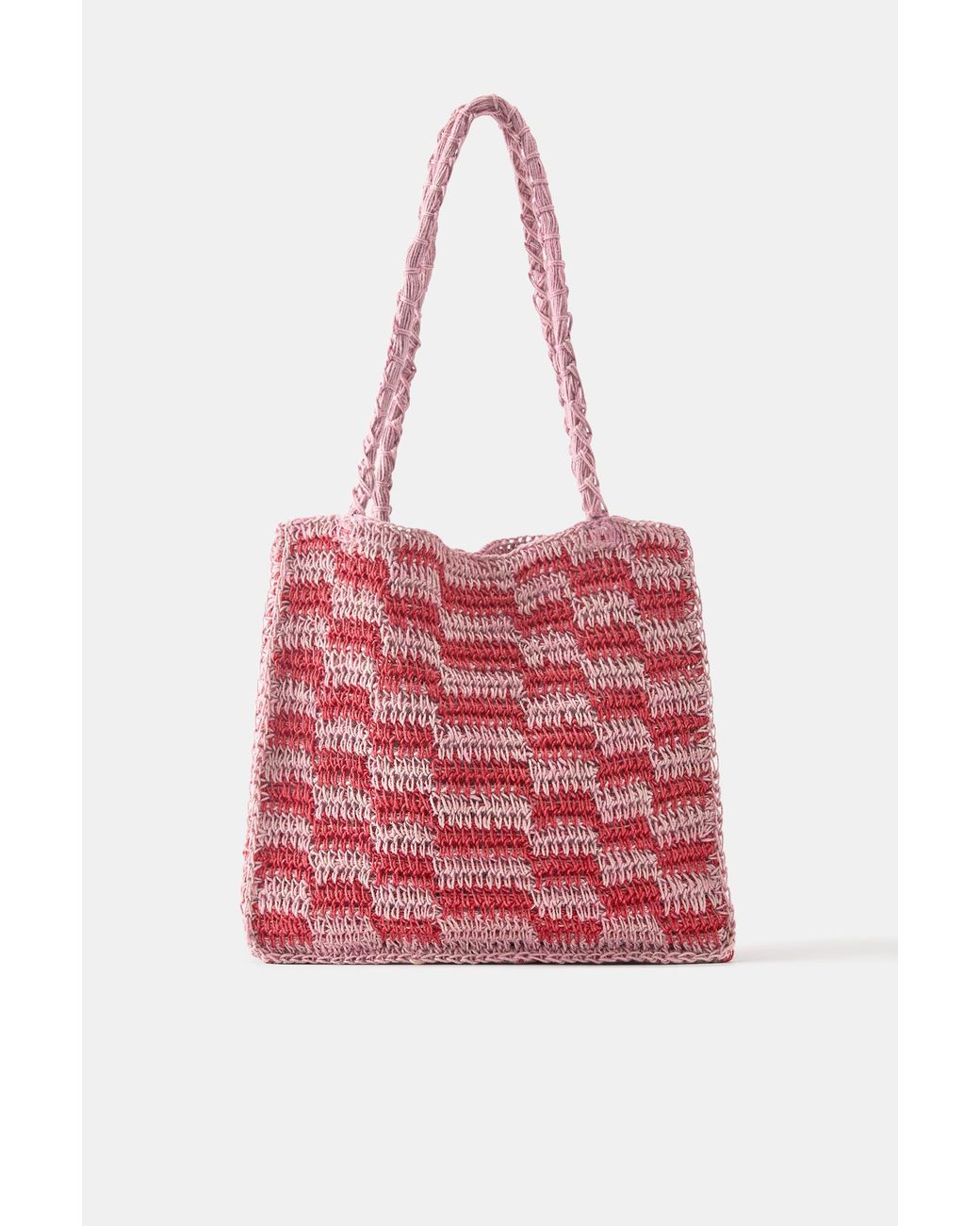 Pull&Bear Pink Crochet Shoulder Bag