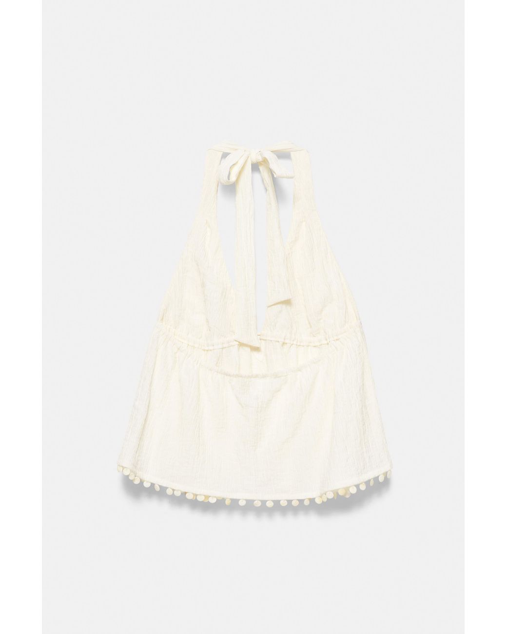 Pull&Bear Natural Shell Detail Halter Top