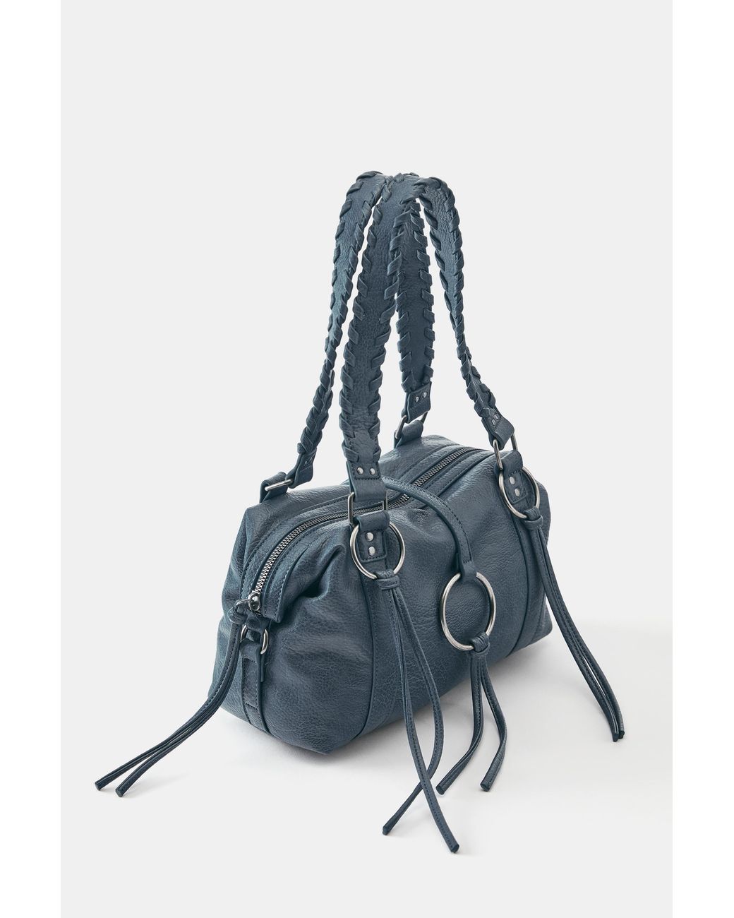 Pull&Bear Blue Shoulder Bag With Rings