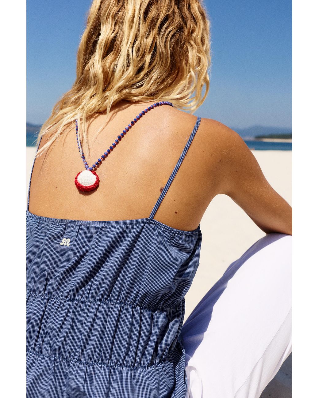 Pull&Bear White Seashell Bead Necklace