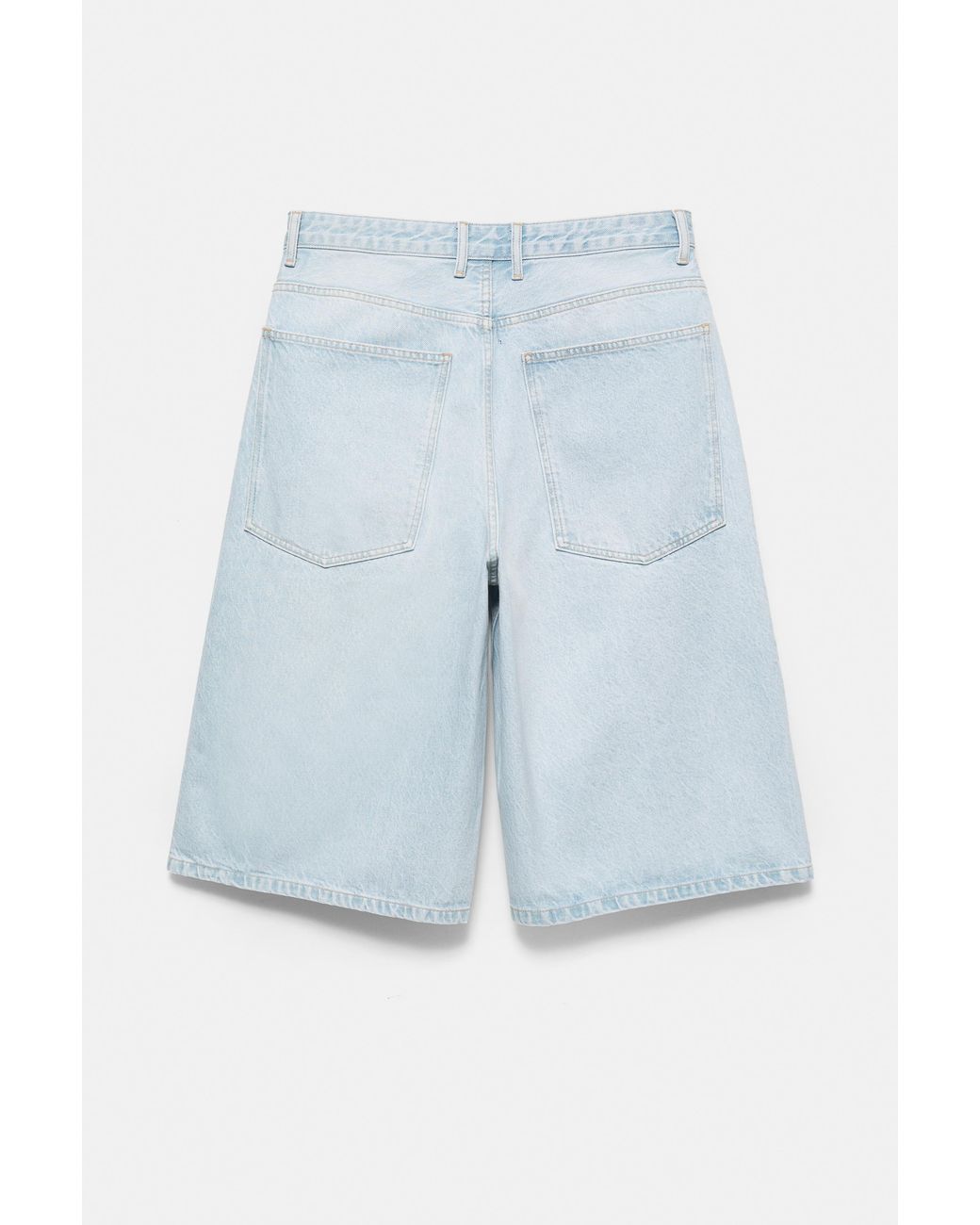 Pull&Bear Blue Stwd Corporation Graphic Jorts for men