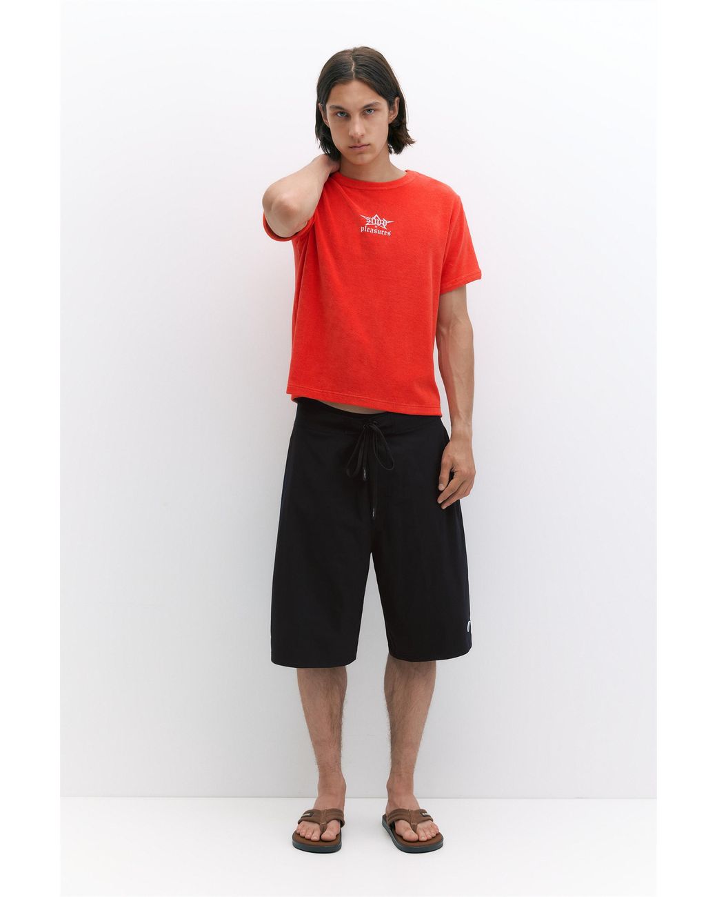 Pull&Bear Black Pleasures X Stwd Swim Shorts for men