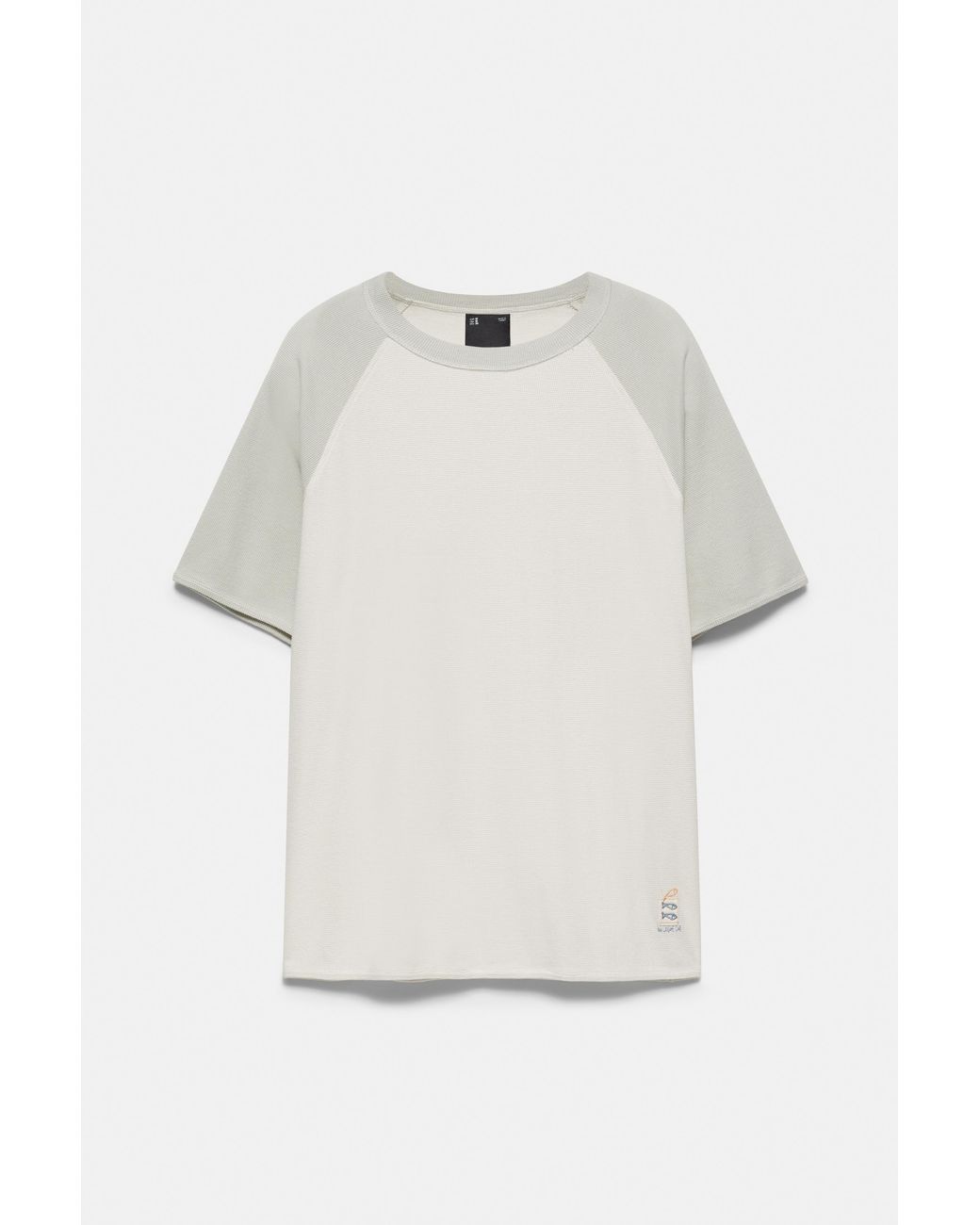 Pull&Bear Natural Short Sleeve Raglan T-Shirt for men