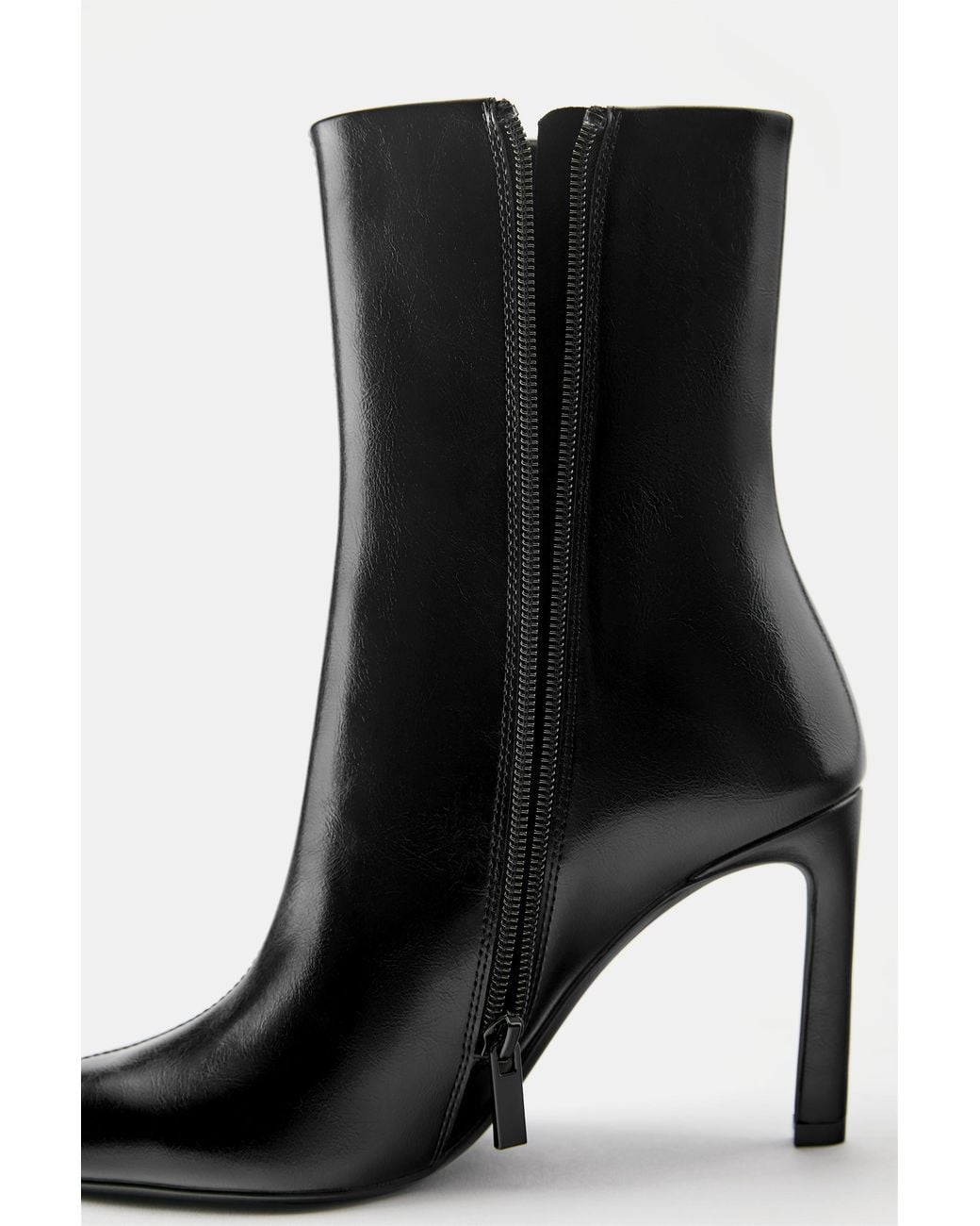 Pull&Bear Black Stiefeletten Mit Hohem Absatz