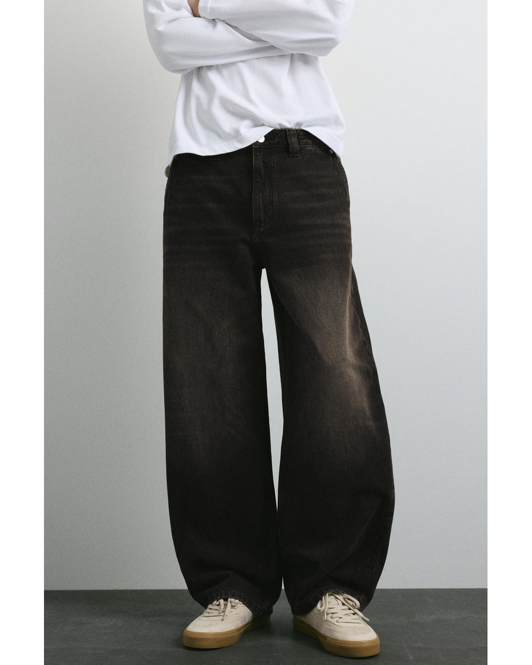 Pull&Bear 100% Katoenen Barrel Jeans in het White voor heren