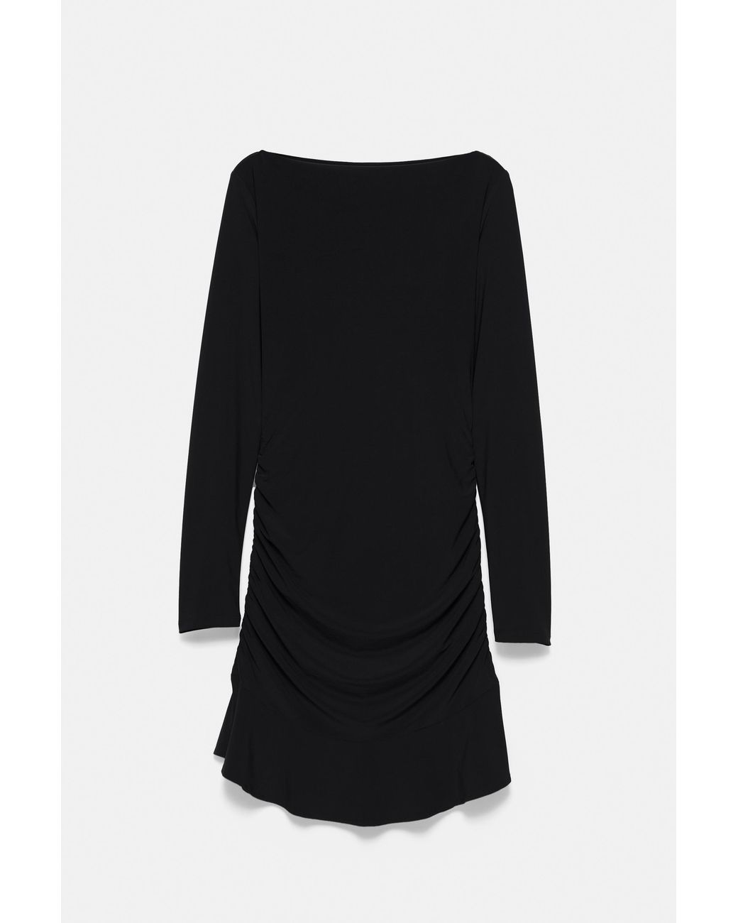 Pull&Bear Black Ruched Short Dress