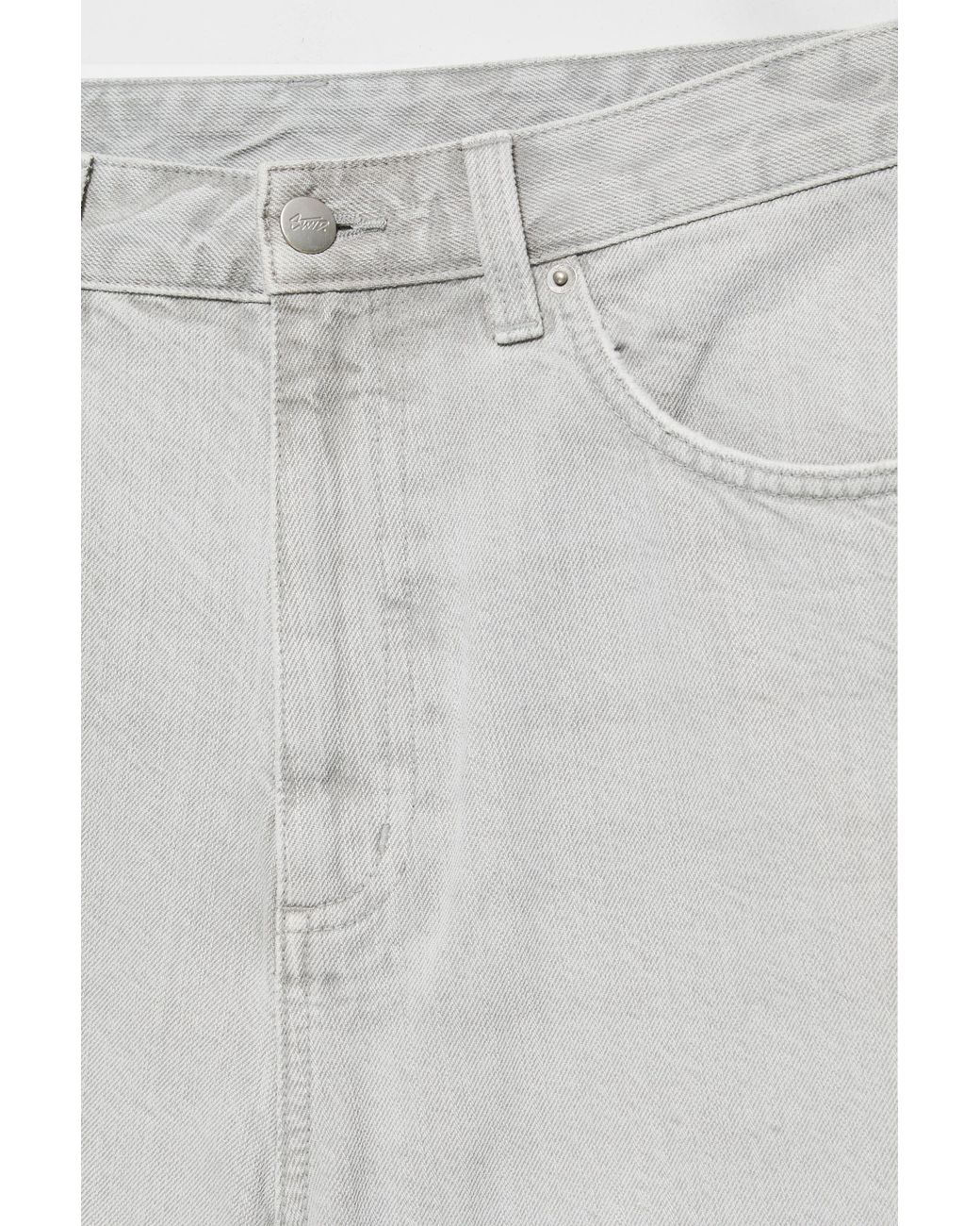 Pull&Bear Gray Skater Denim Bermuda Shorts for men