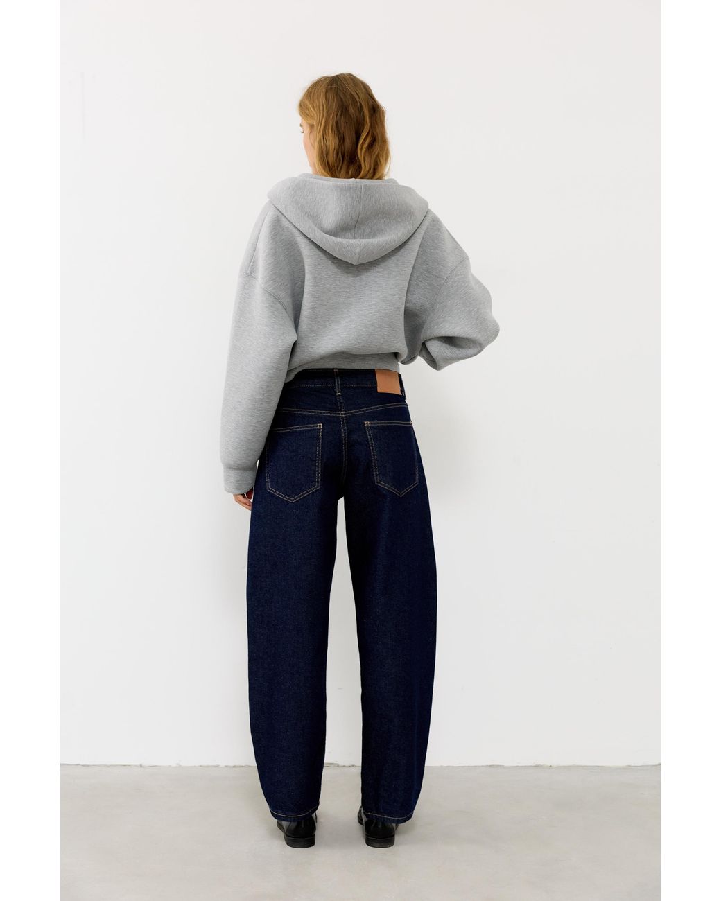 Pull&Bear Blue Low-Rise Barrel Jeans