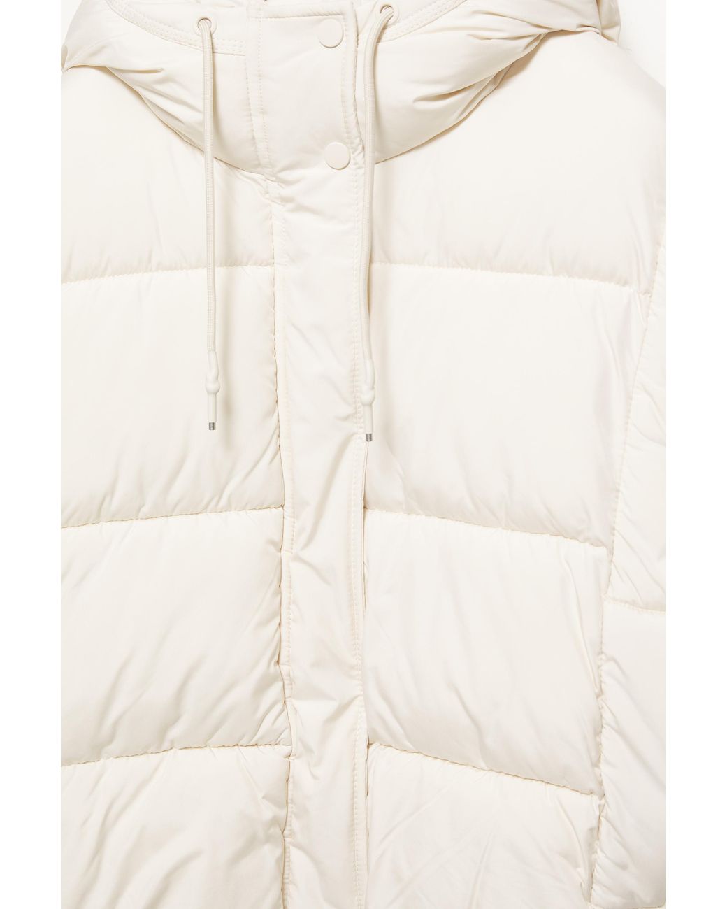 Pull&Bear Gewatteerde Jas Met Capuchon in het White