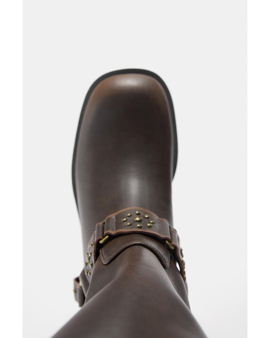 Pull&Bear Blue Biker-Boots Mit Nieten