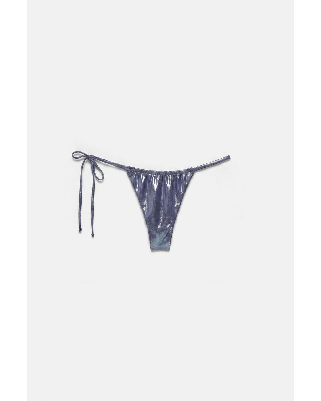 Pull&Bear Gray Draped Balconette Bikini Top