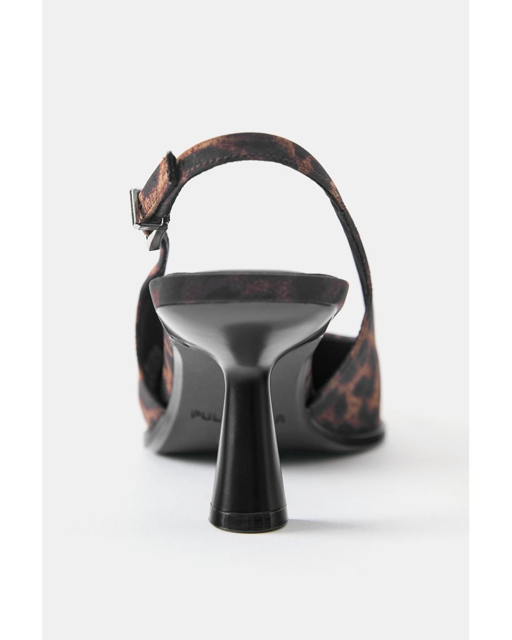 Pull&Bear White Print Slingback Heels