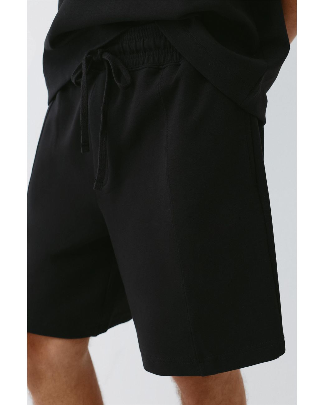 Bermuda Jogging Interlock Pull&Bear pour homme en coloris Black