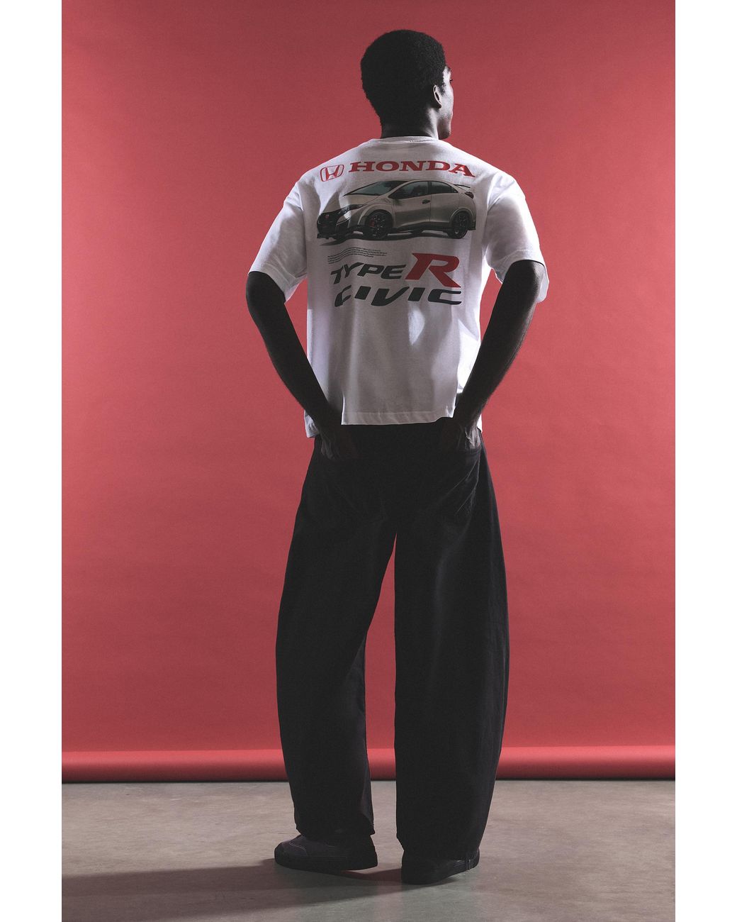 Pull&Bear White Honda Type R T-Shirt for men