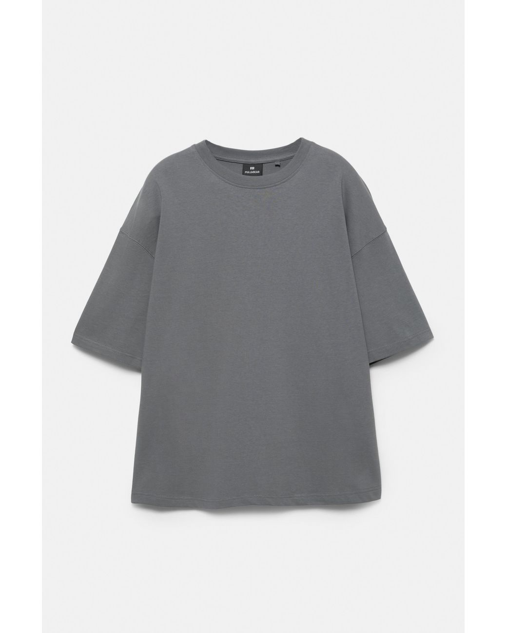 Pull&Bear Gray Loose Fit T-Shirt for men