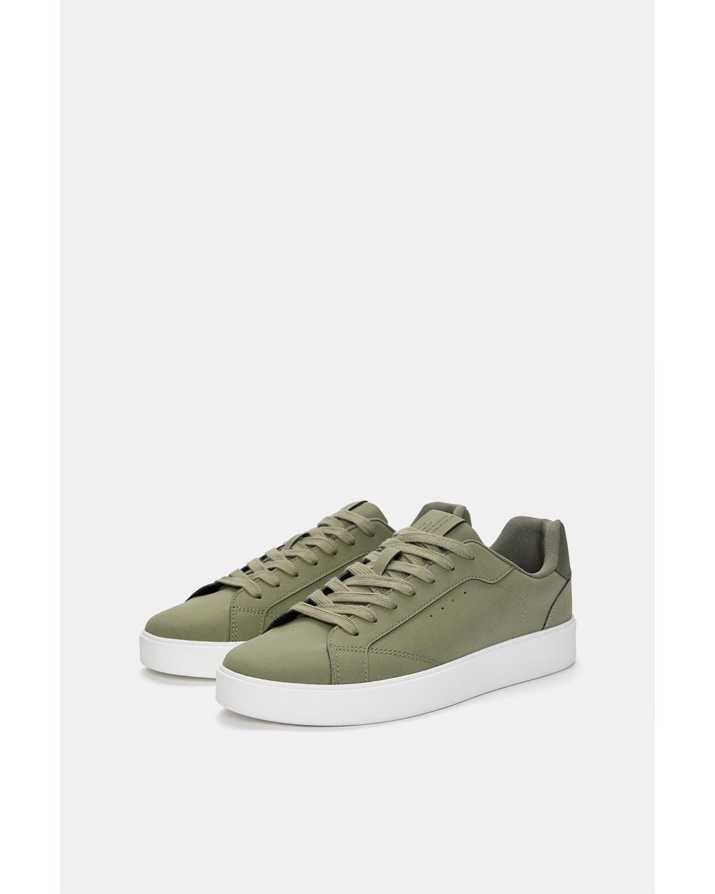 Pull&Bear Blue Basic Trainers With Detail for men