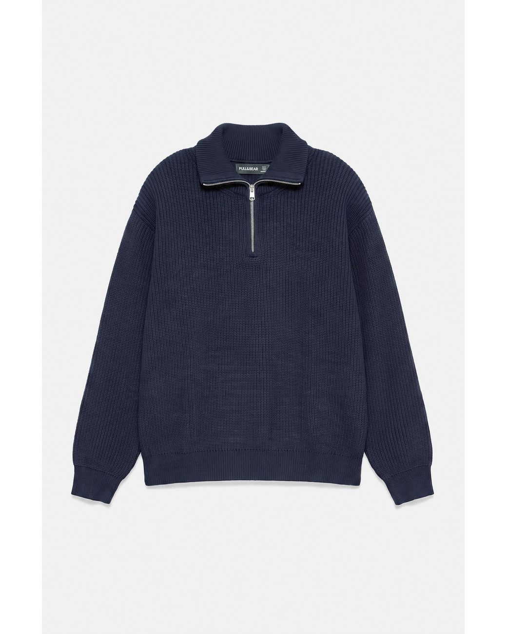 Pull&Bear Blue Quarter-Zip Jumper for men