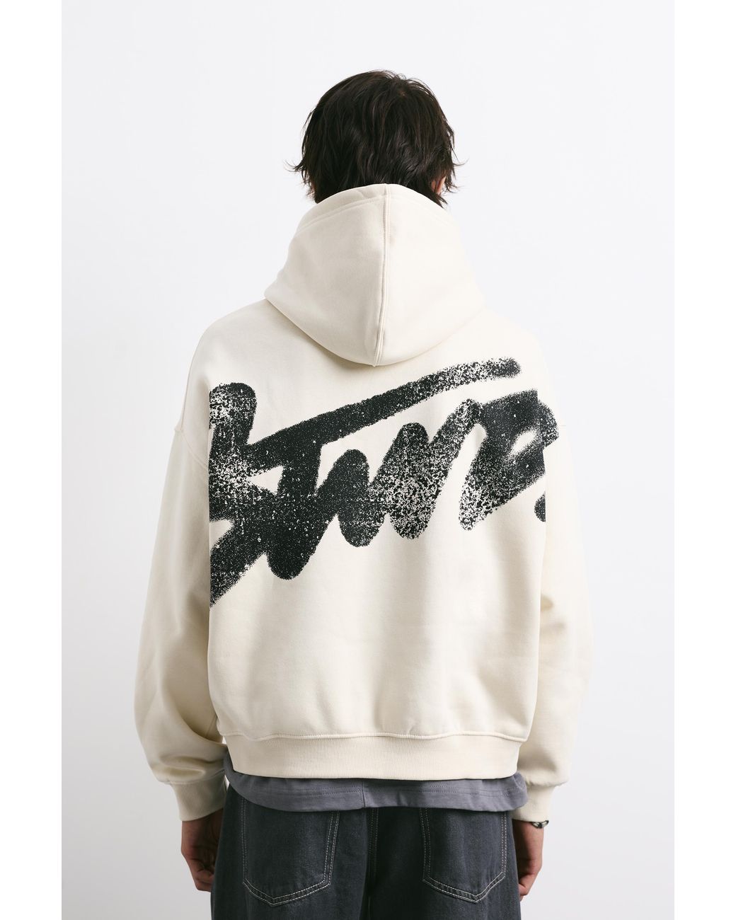 Pull&Bear Stwd-Sweater Met Capuchon in het Natural voor heren