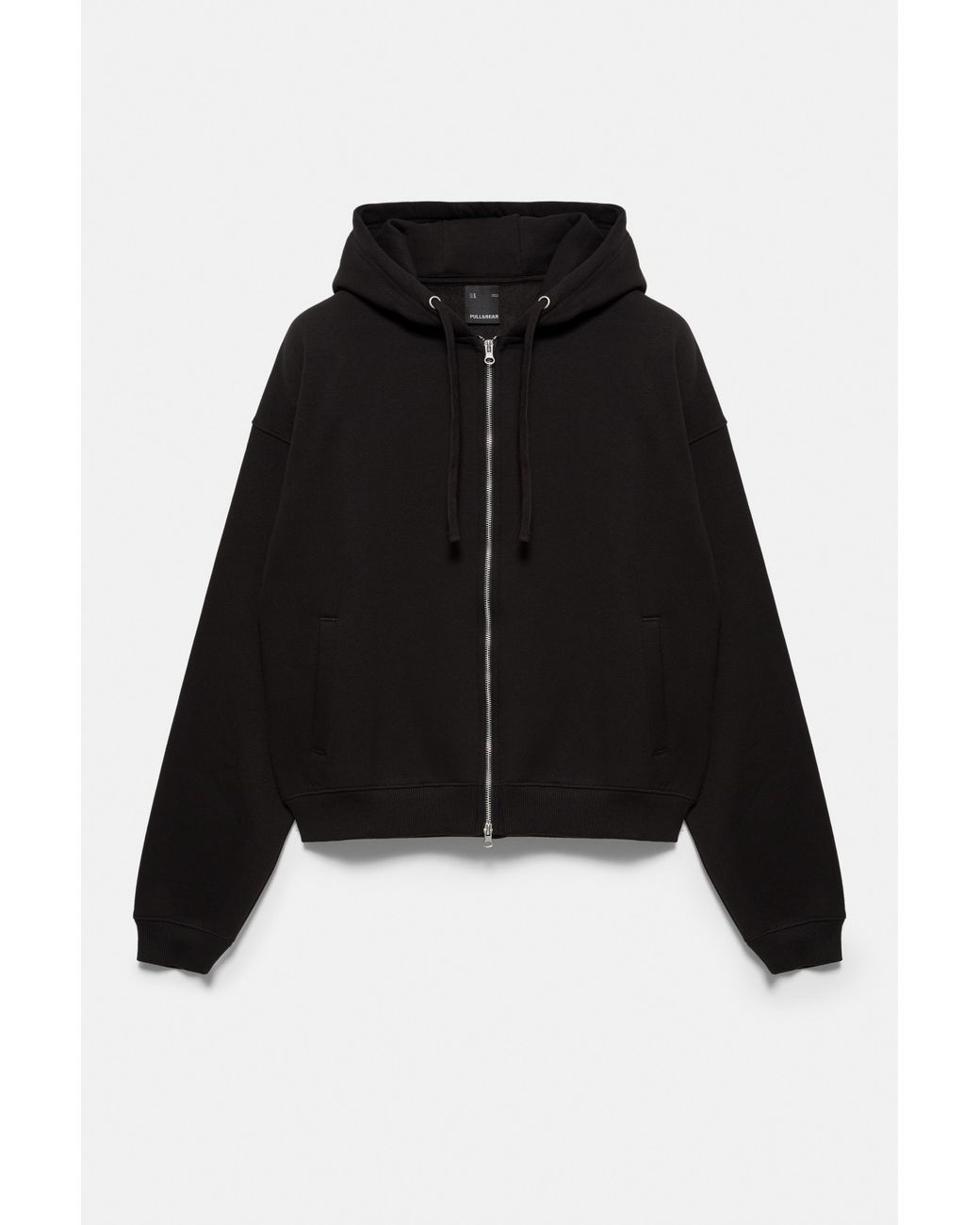 Pull&Bear Hoodie Met Rits in het Black voor heren