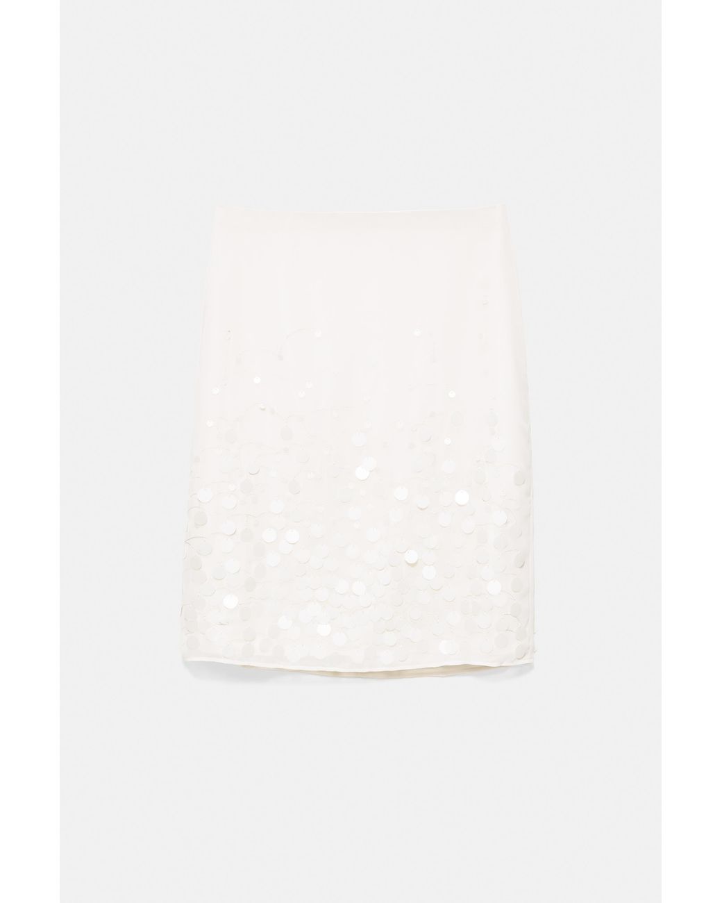 Pull&Bear Natural Straight Sequin Midi Skirt