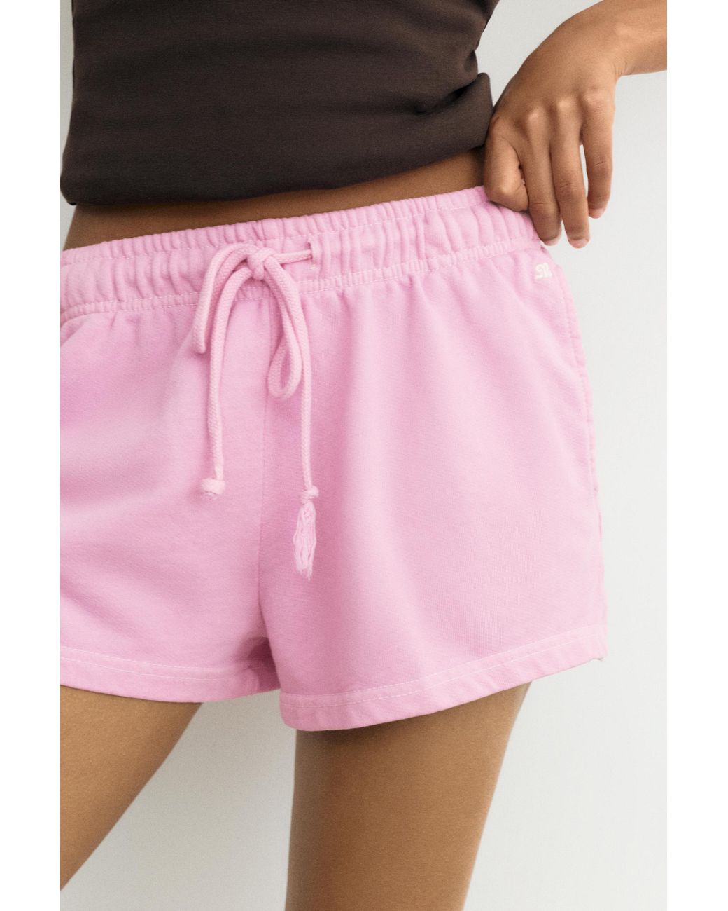 Pull&Bear Pink Sports Shorts With Elastic Waist