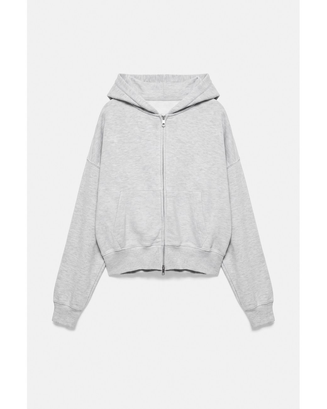 Pull&Bear Gray Zipped Hoodie