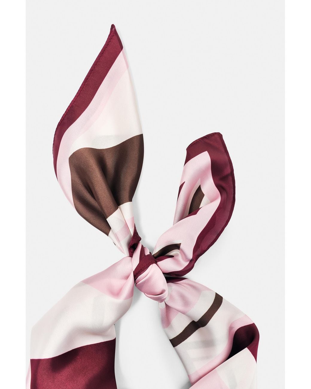 Pull&Bear White Striped Satin Scarf